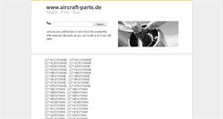 Desktop Screenshot of aircraft-parts.de